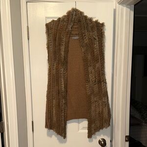 Women's Tan Sweater Vest